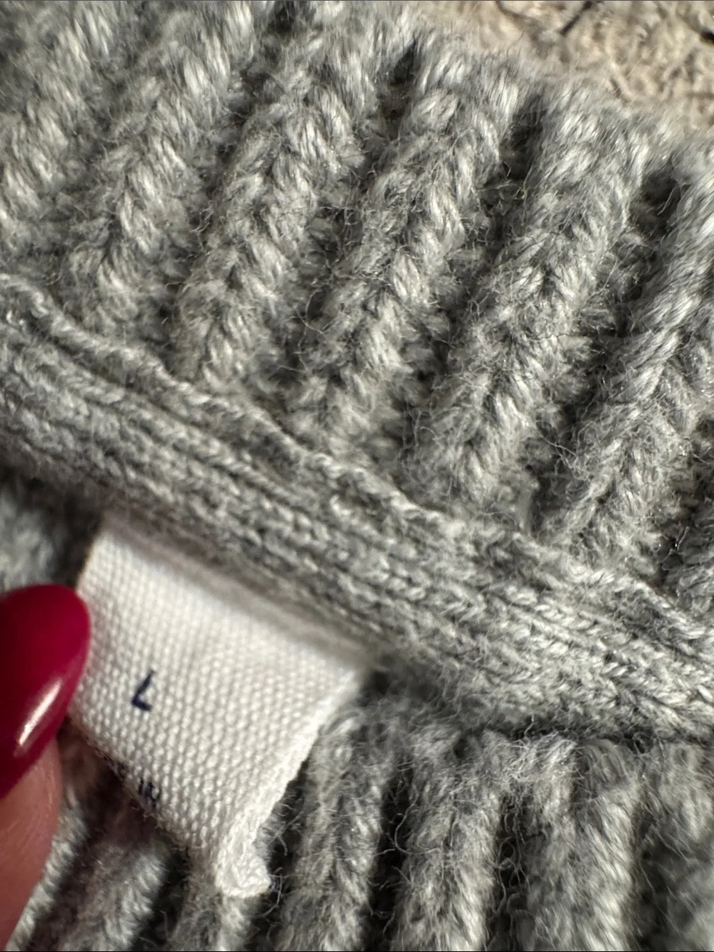 GAP Light Gray Cable Knit Crewneck Sweater Dress